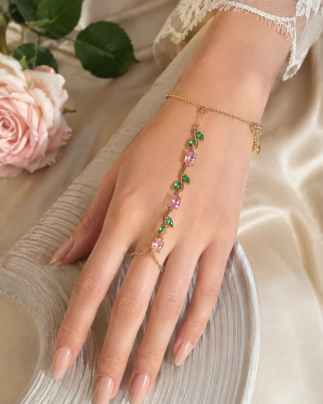 Garden Vine Floral Hand Chain