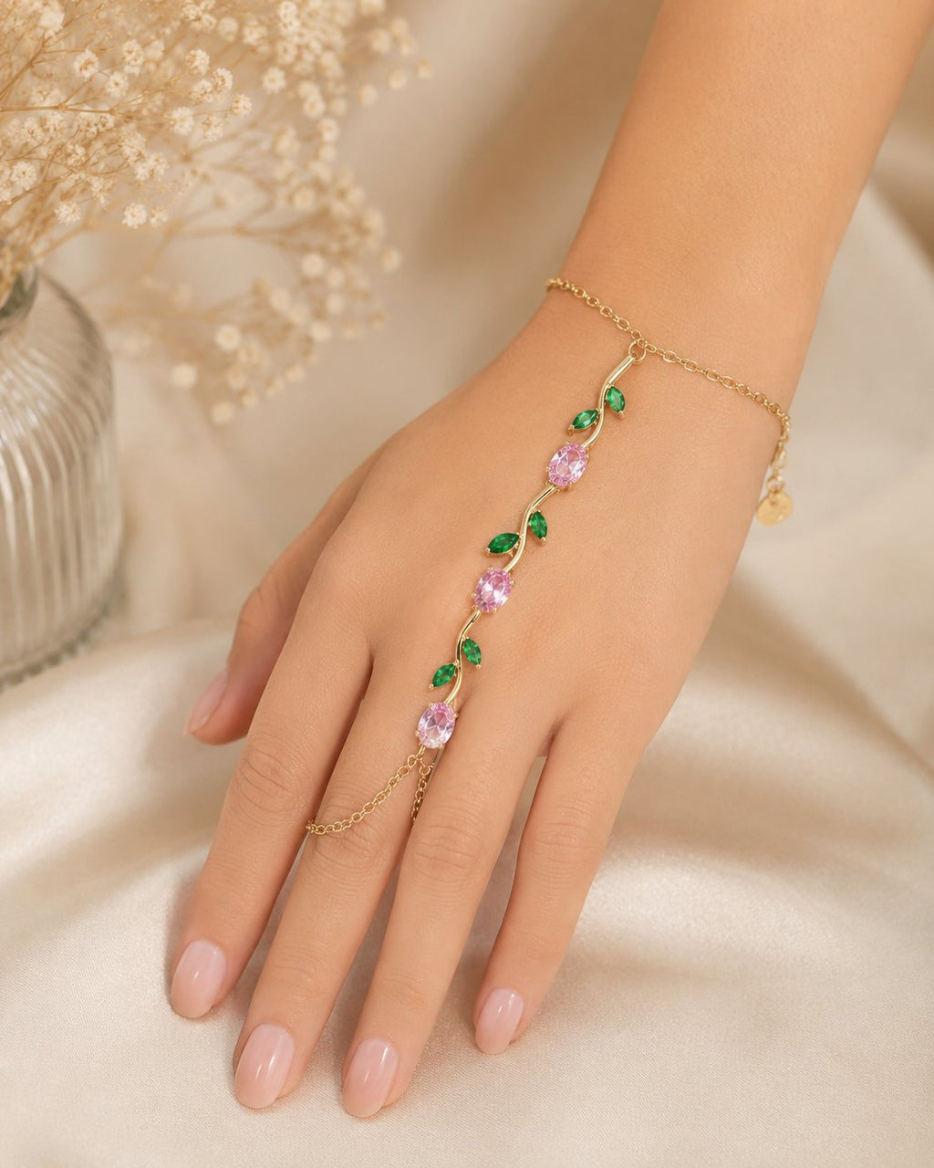 Garden Vine Floral Hand Chain