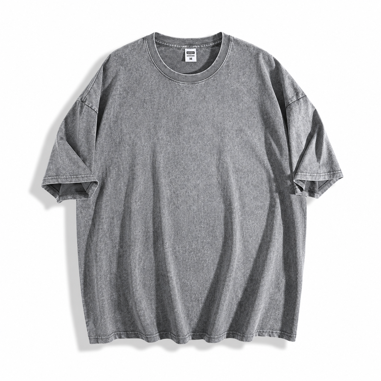 Custom Acid Wash Heavyweight Oversized Unisex T-Shirt blank garment in Grey