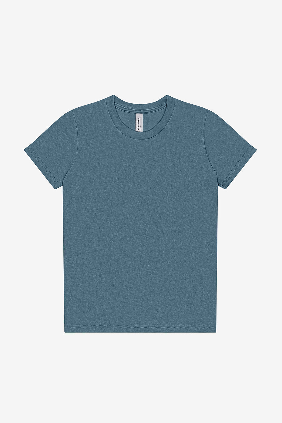 Custom Bella Canvas 3001Y CVC Youth T-Shirt blank garment in Heather Deep Teal