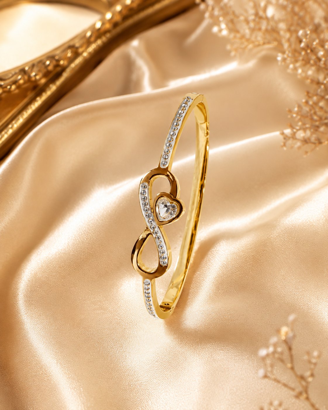 Infinity Heart Embrace Bangle