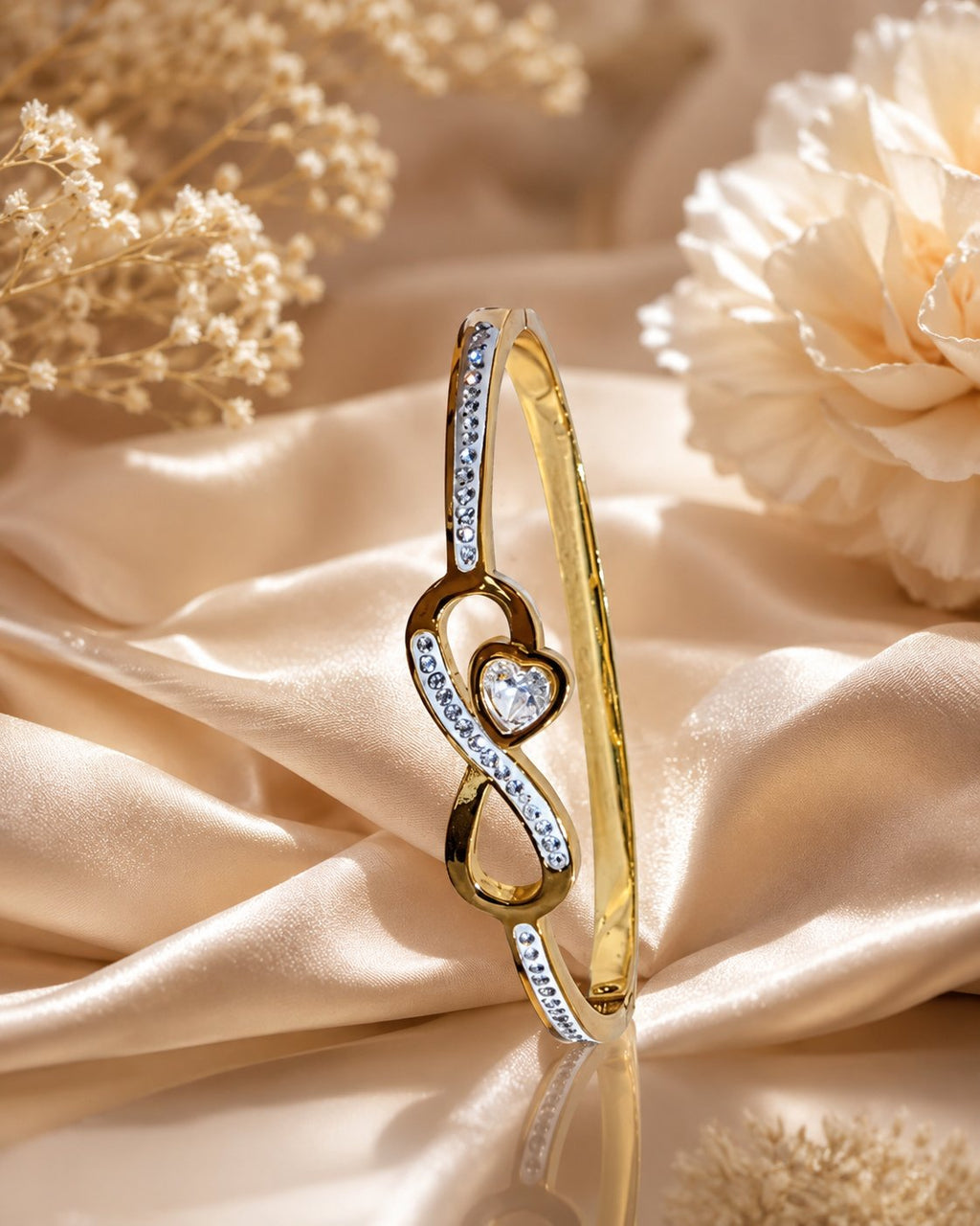 Infinity Heart Embrace Bangle