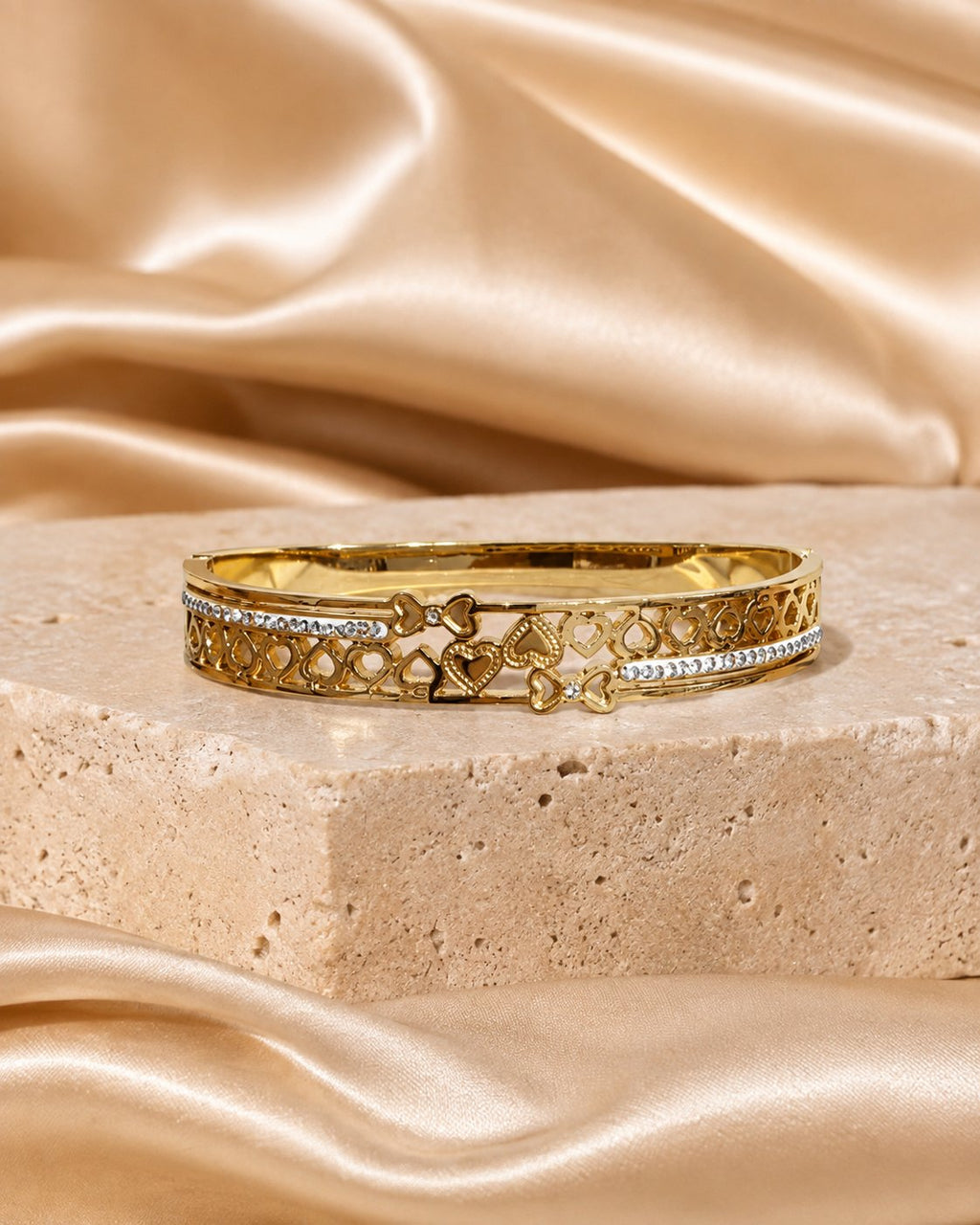 Love Lattice Crystal Bangle