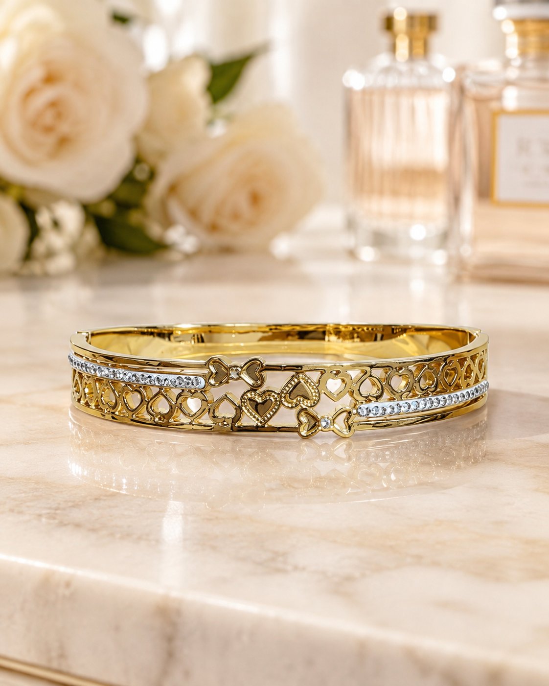 Love Lattice Crystal Bangle