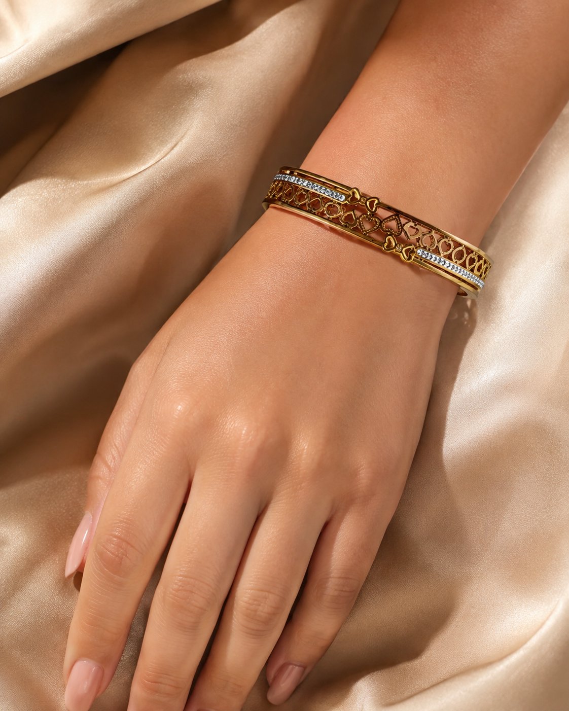 Love Lattice Crystal Bangle
