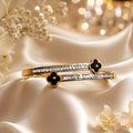 Midnight Clover Crossover Bangle