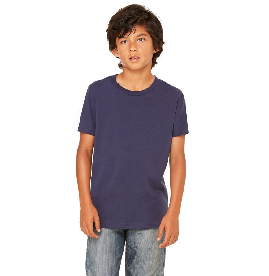 Custom Bella Canvas 3001Y Youth T-Shirt blank garment in Navy