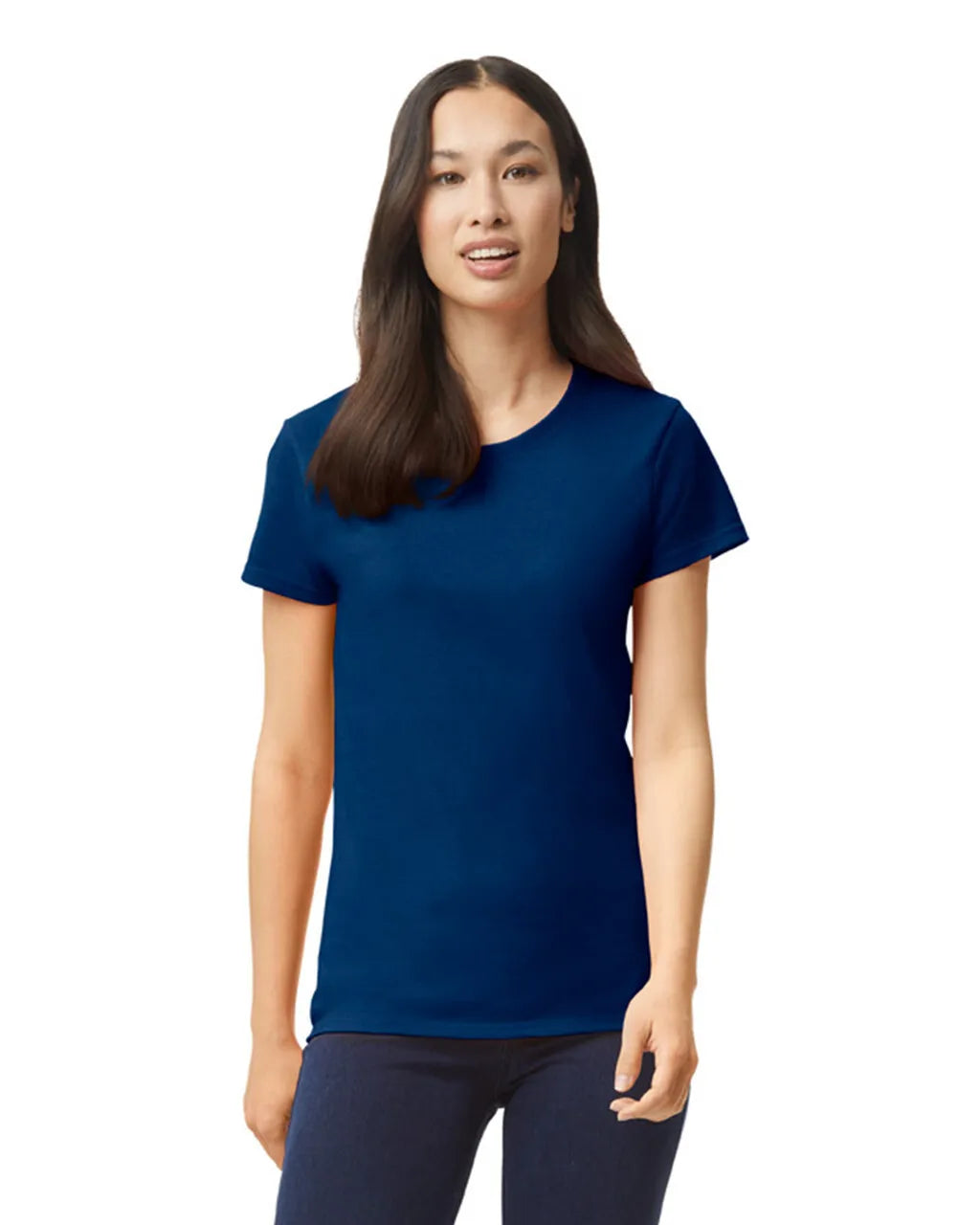 Custom Gildan 5000L Women T-Shirt blank garment in Navy