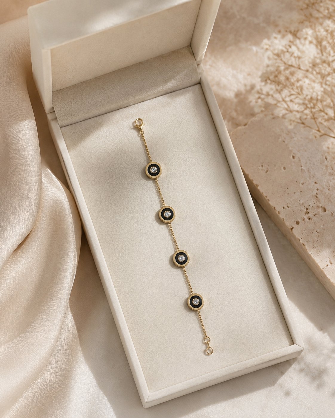 Noir Disc Station Bracelet