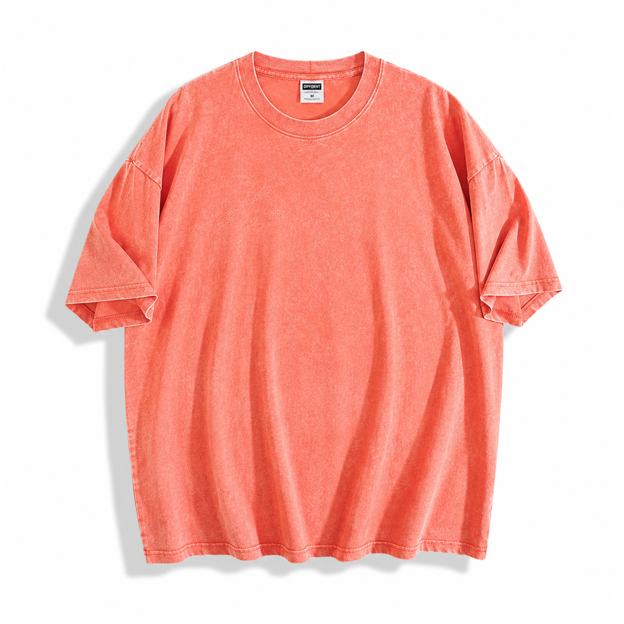 Custom Acid Wash Heavyweight Oversized Unisex T-Shirt blank garment in Orange
