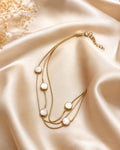 Pearl Moon Layered Anklet