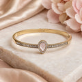 Pearlescent Teardrop Crystal Bangle