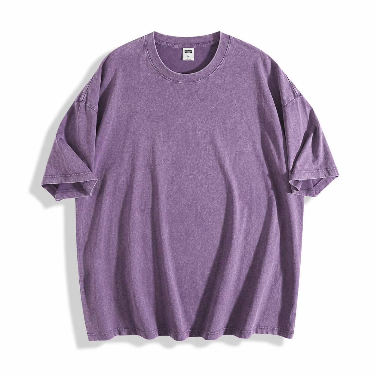 Custom Acid Wash Heavyweight Oversized Unisex T-Shirt blank garment in Purple