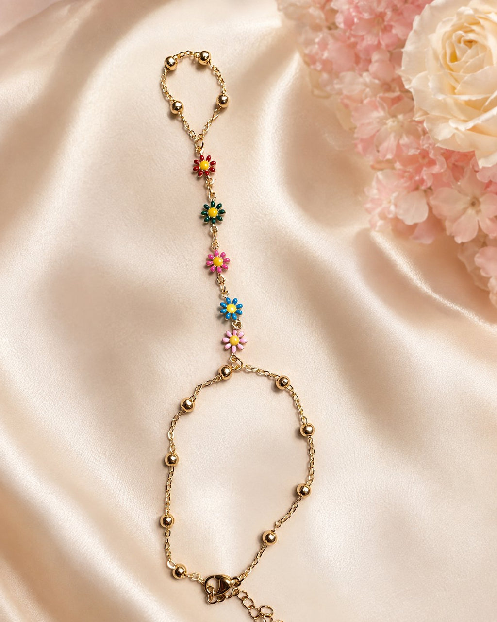 Rainbow Daisy Hand Chain