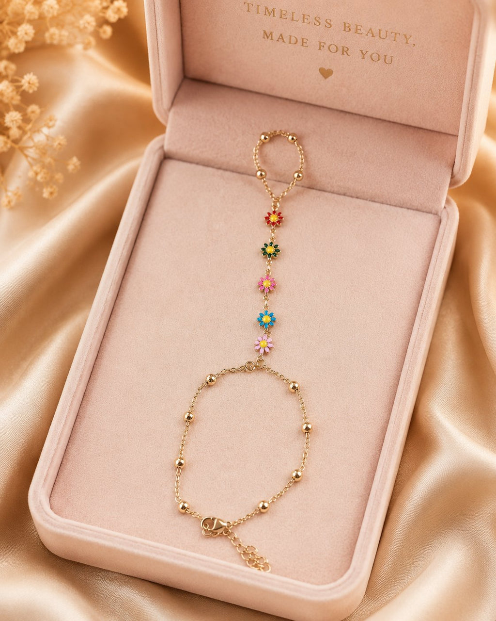 Rainbow Daisy Hand Chain