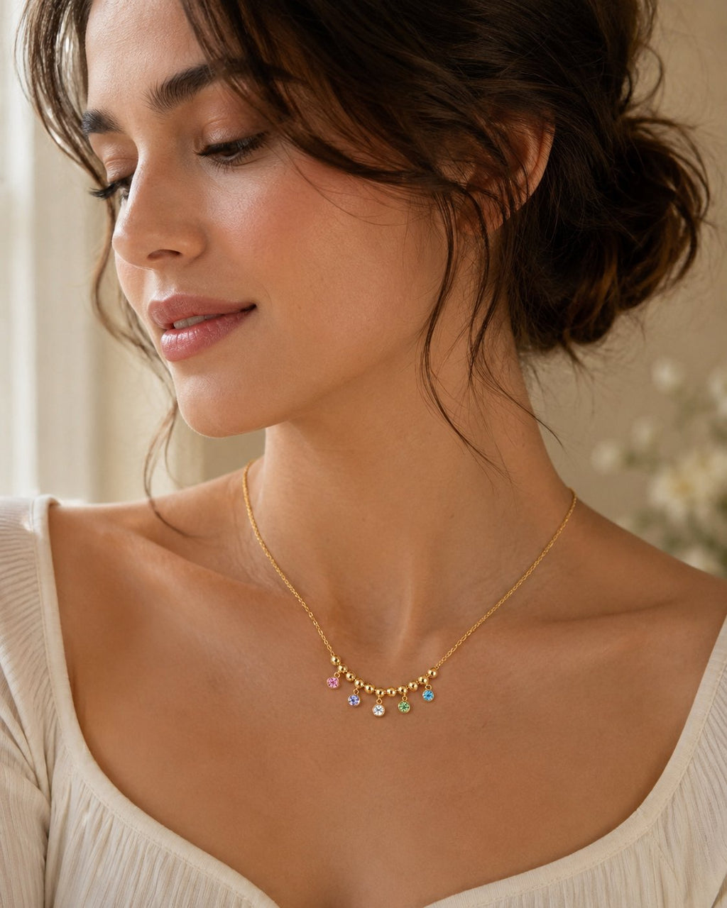 Rainbow Drop Y-Necklace