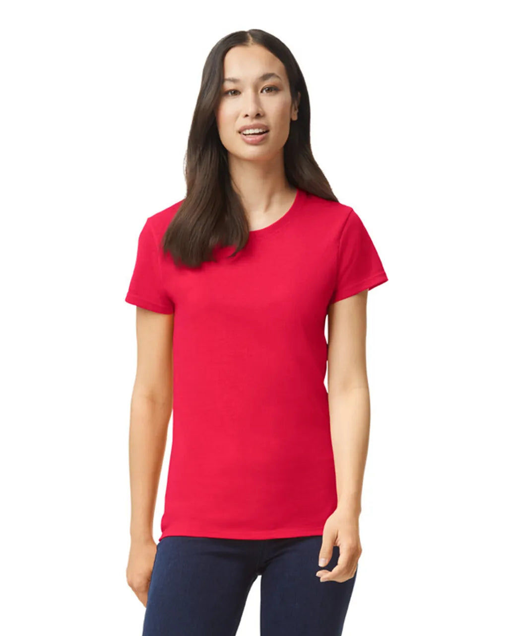 Custom Gildan 5000L Women T-Shirt blank garment in Red