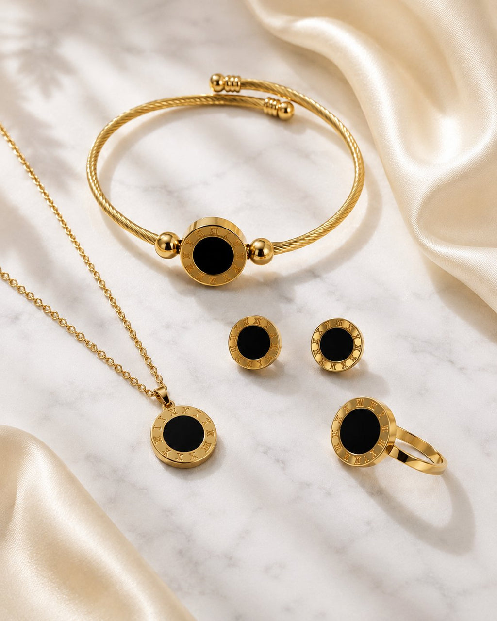 Roman Noir Four-Piece Jewelry Set