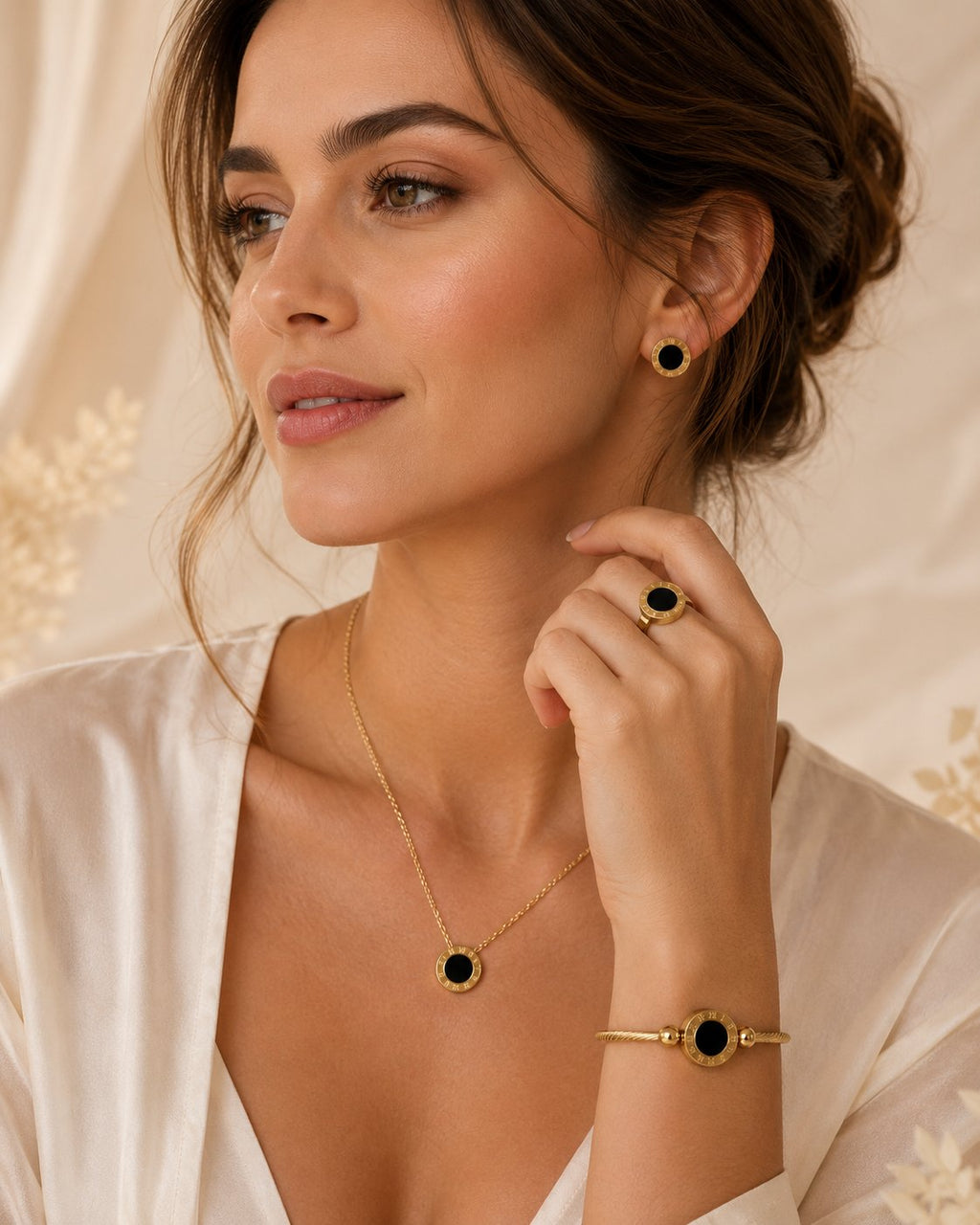 Roman Noir Four-Piece Jewelry Set