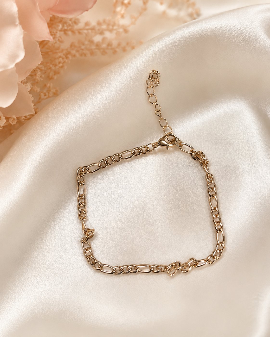 Rose-Gold Figaro Knot Bracelet