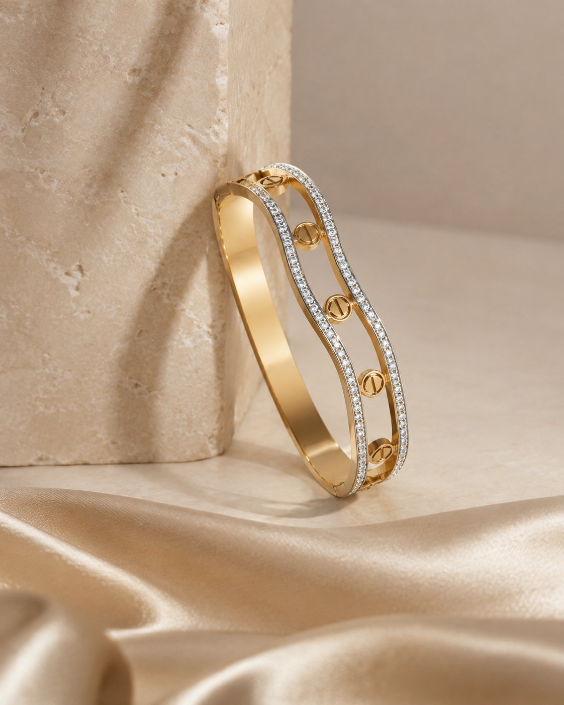 Signature Wave Screw Bangle