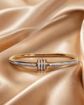 Triple Halo Crystal Bangle