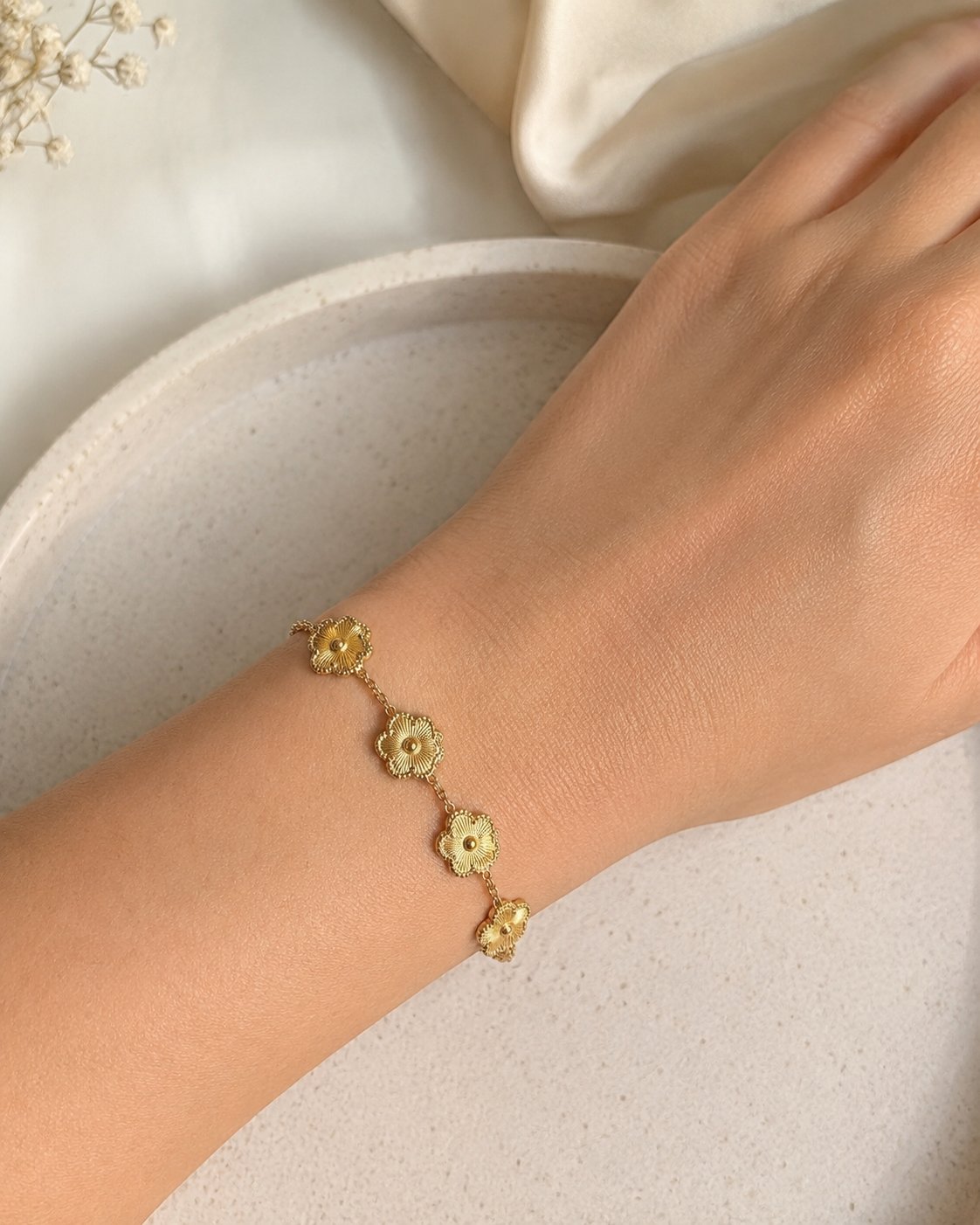Vintage Bloom Medallion Bracelet