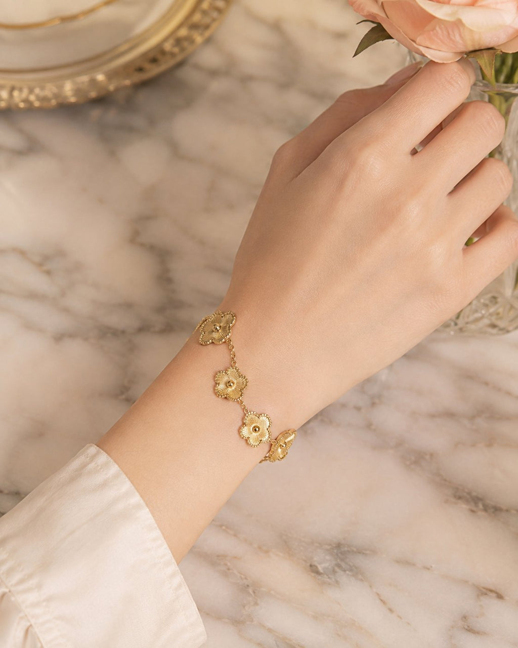 Vintage Bloom Medallion Bracelet