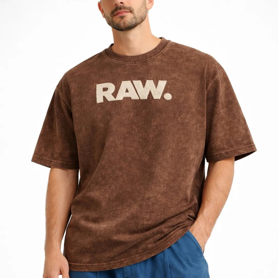 RAW Signature Acid-Wash Oversized T-Shirt - image 4