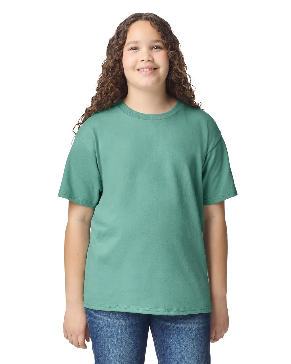 Custom Gildan 5000B Youth T-Shirt blank garment in Aquatic