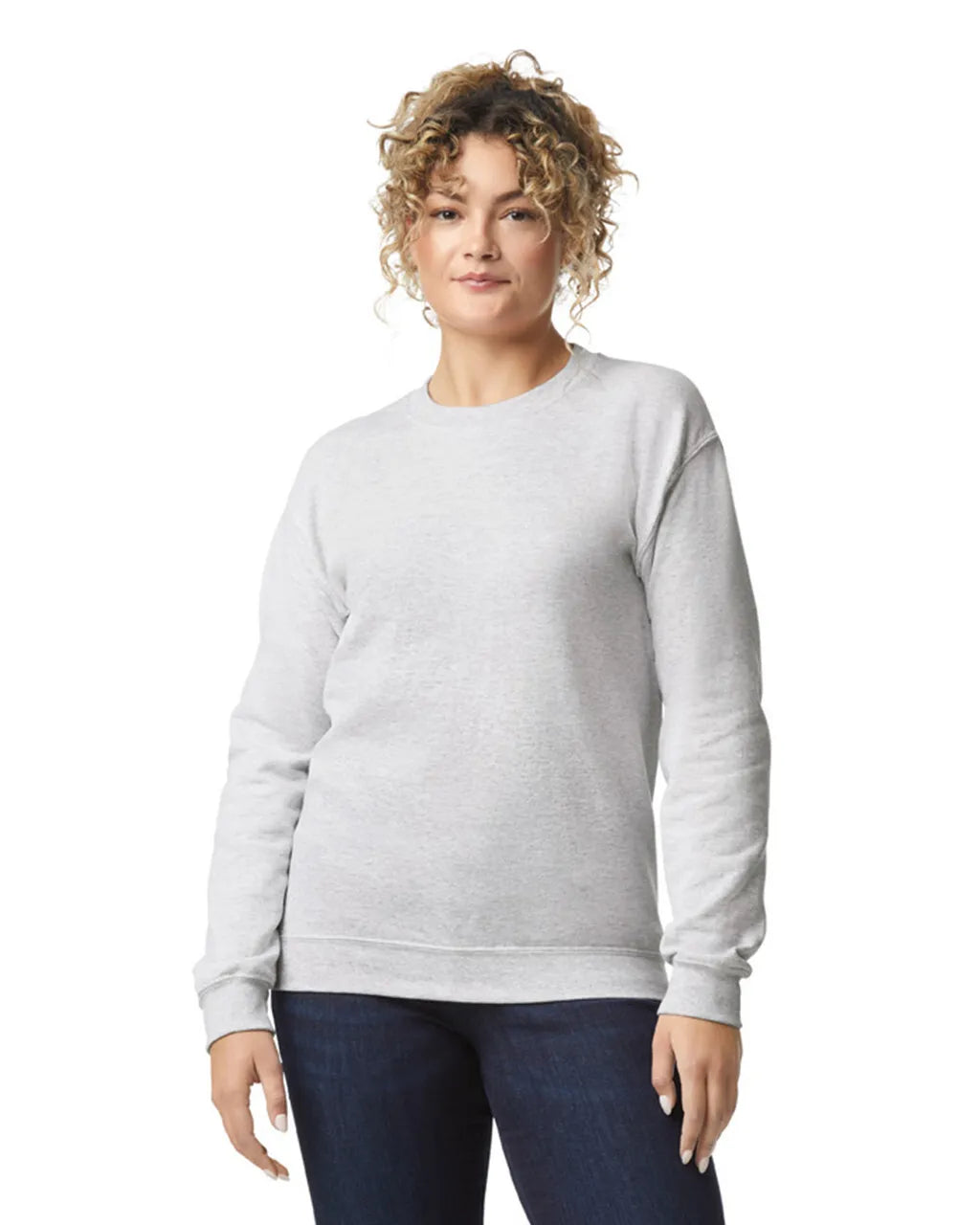 Custom Gildan 18000 Sweatshirt blank garment in Ash