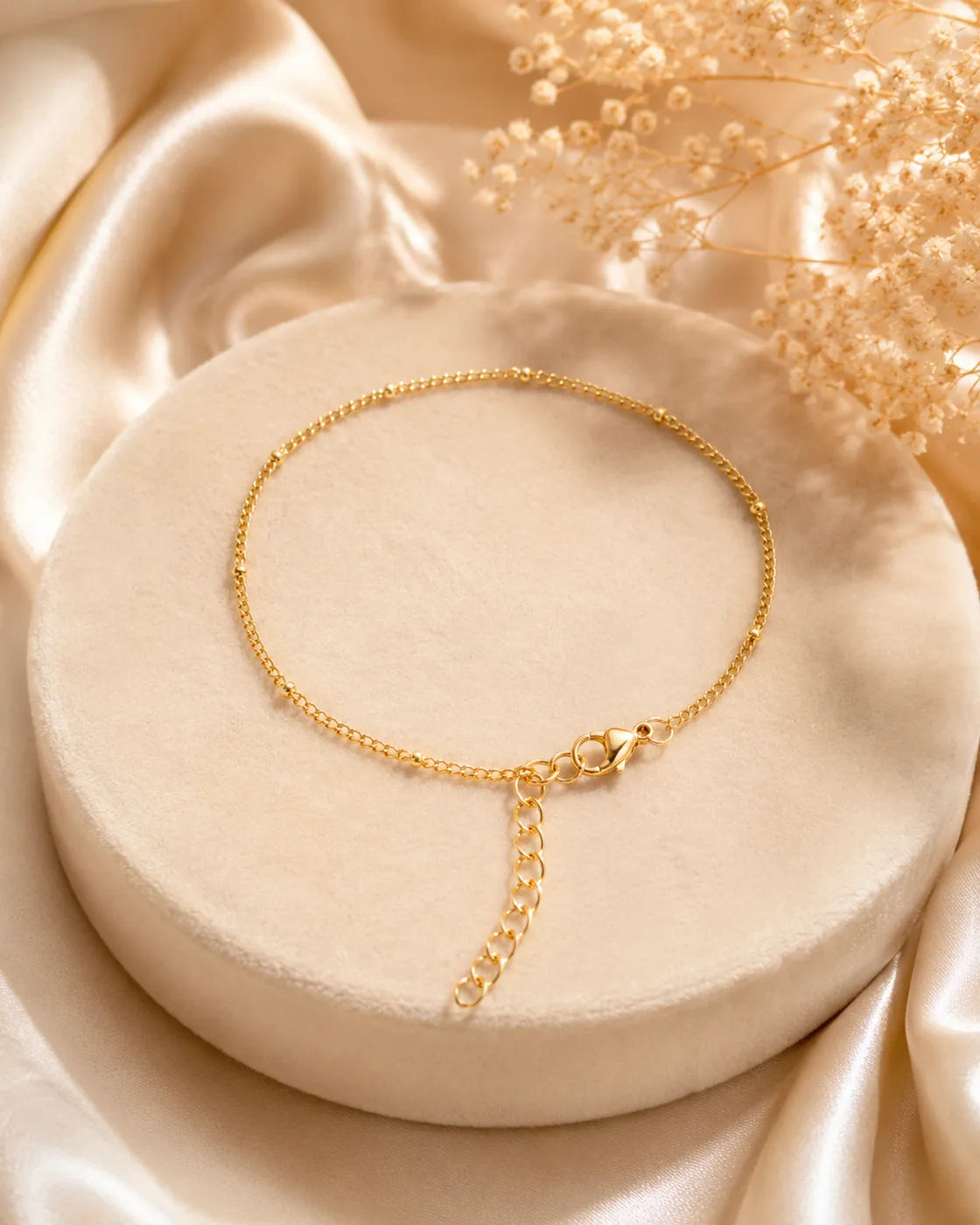 Dainty Gold Bead Bracelet - image 3