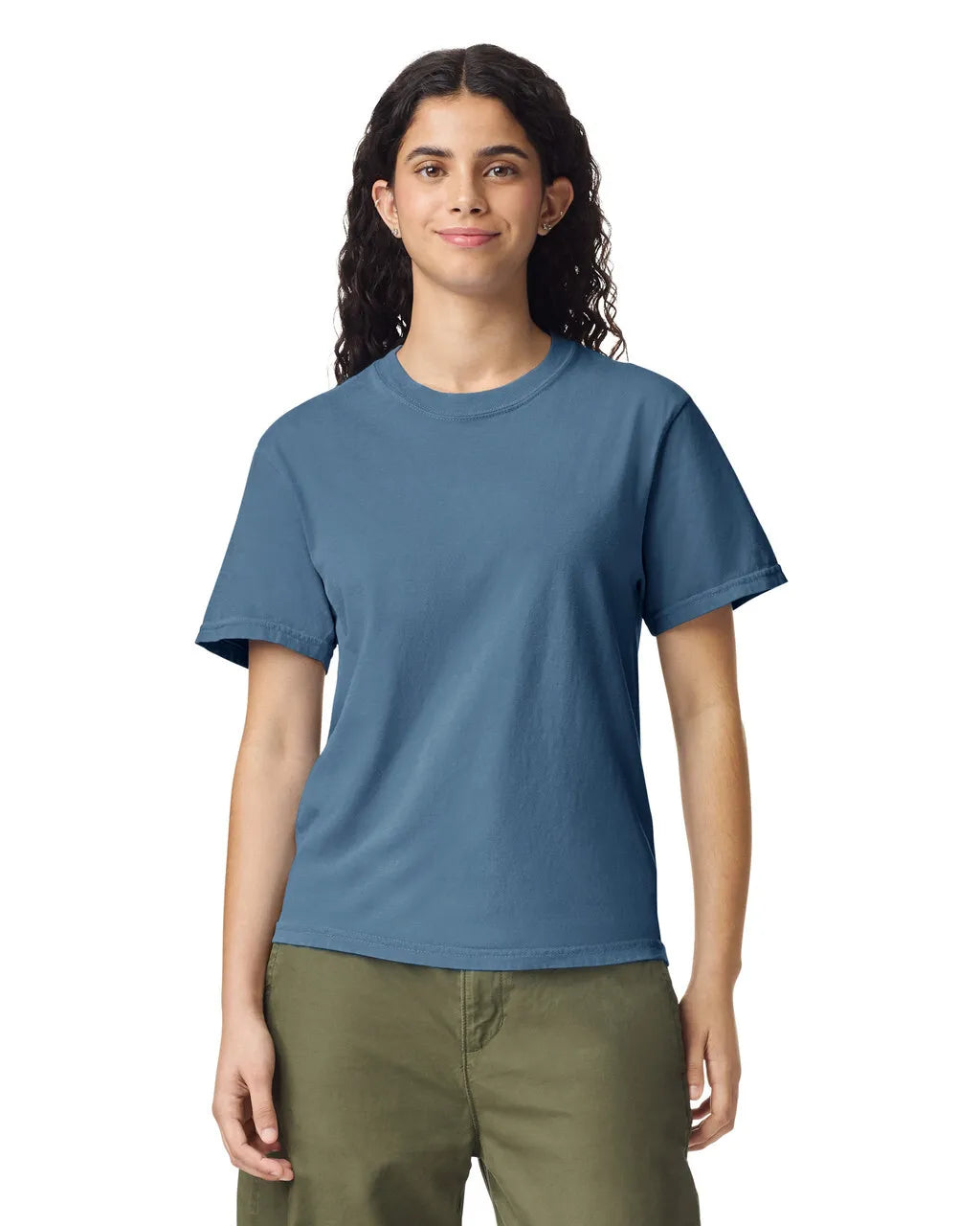 Custom Comfort Colors 1717 T-Shirt blank garment in Blue Jean