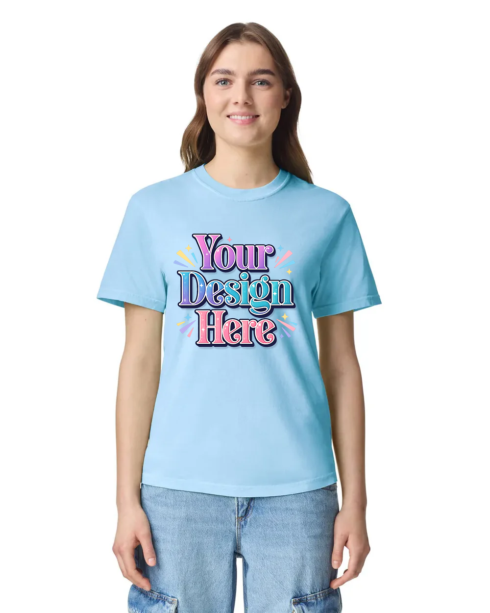 Custom Comfort Colors 1717 T-Shirt blank garment in Black