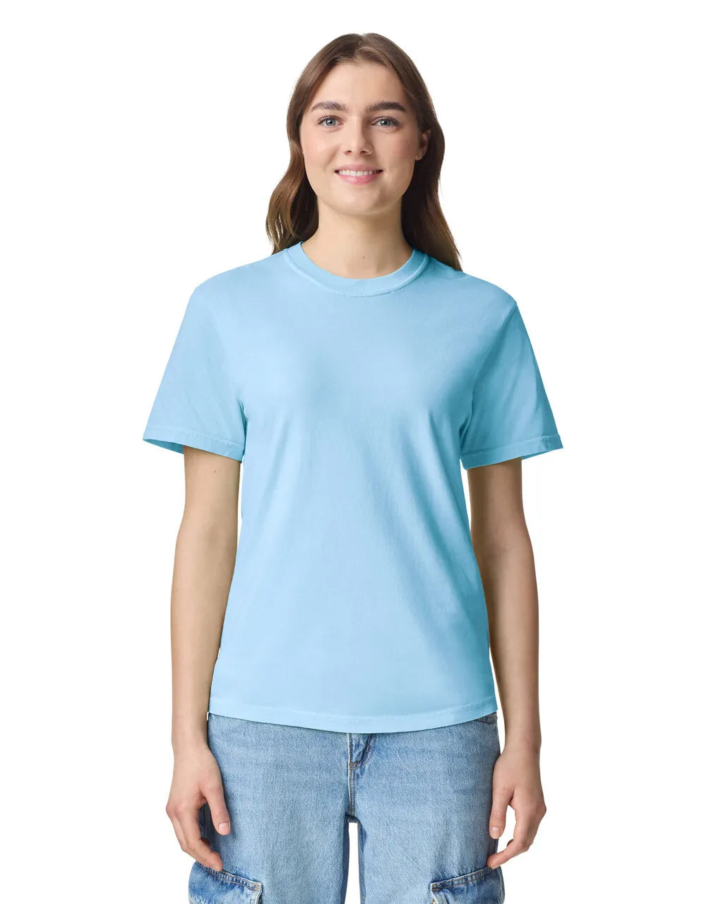 Custom Comfort Colors 1717 T-Shirt blank garment in Chambray