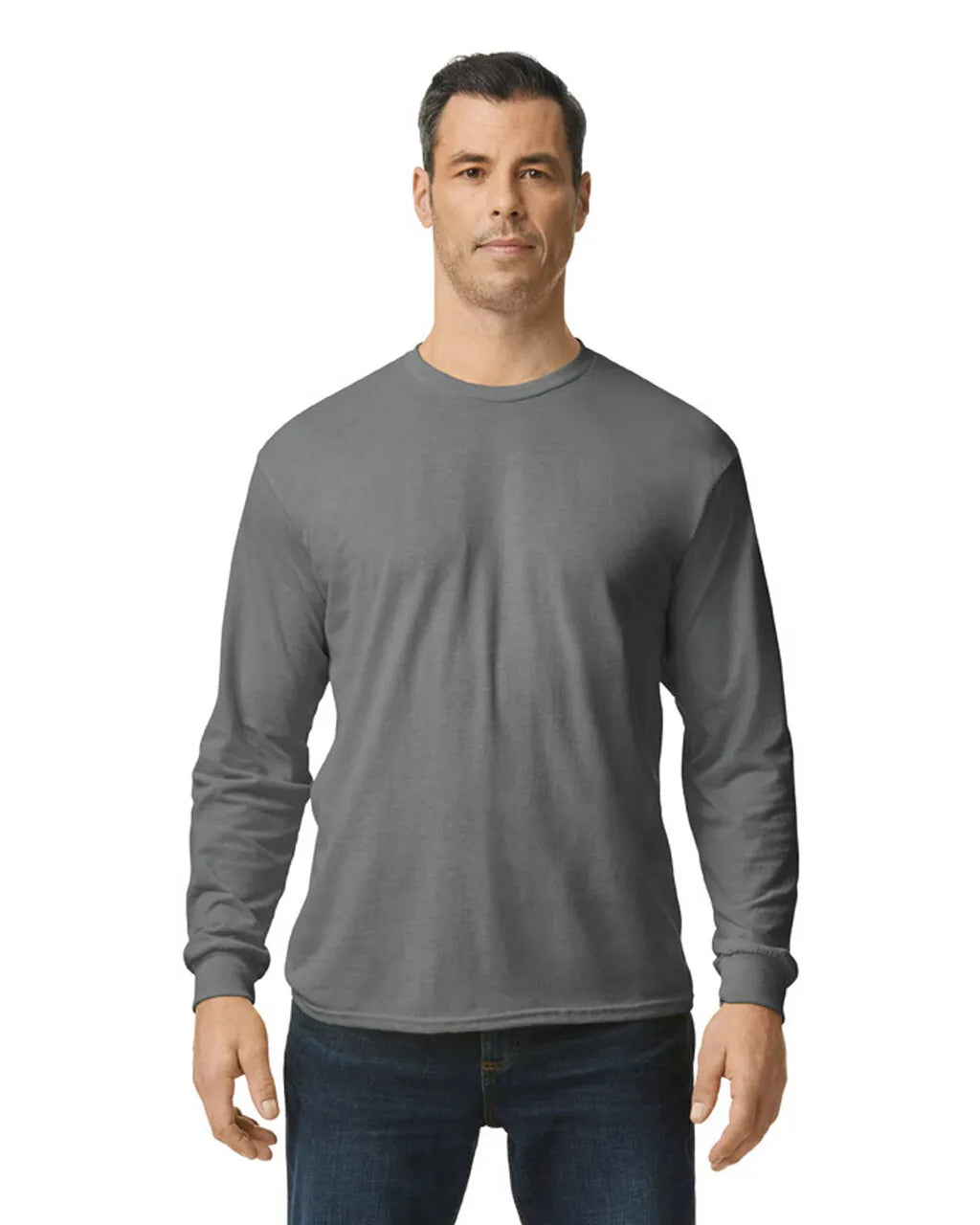 Custom Gildan 5400 Long Sleeve T-Shirt blank garment in Charcoal