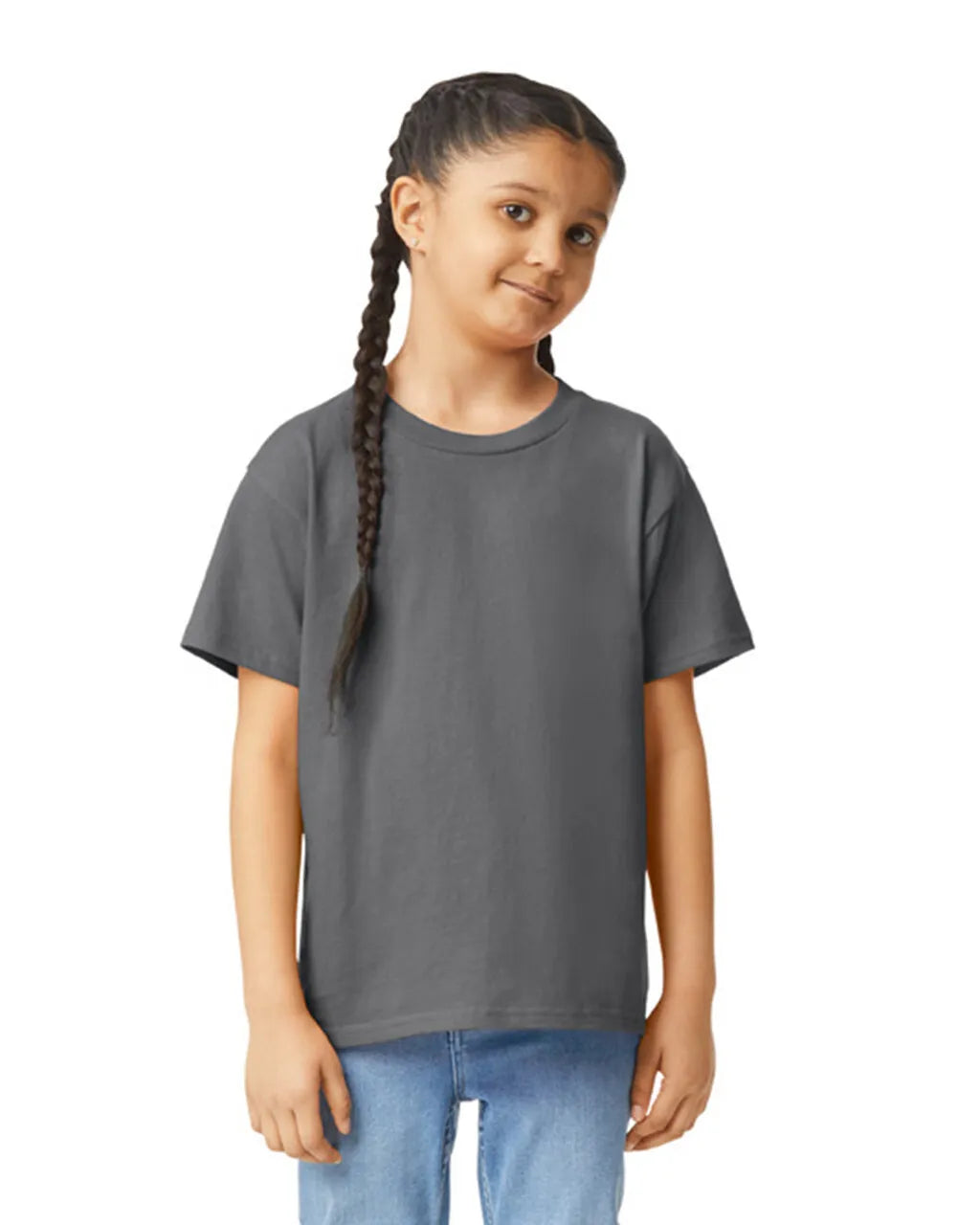 Custom Gildan 64000B Youth T-Shirt blank garment in Charcoal