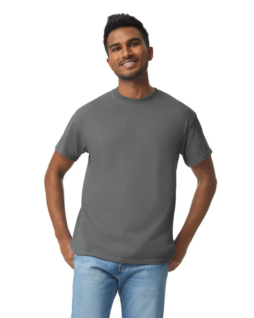 Custom Gildan 5000 T-Shirt blank garment in Charcoal