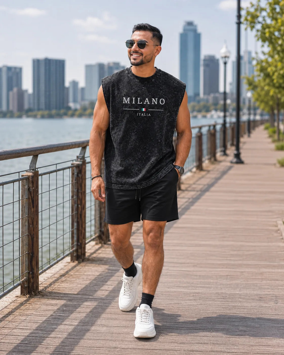 Milano Heritage Acid-Wash Sleeveless Tank