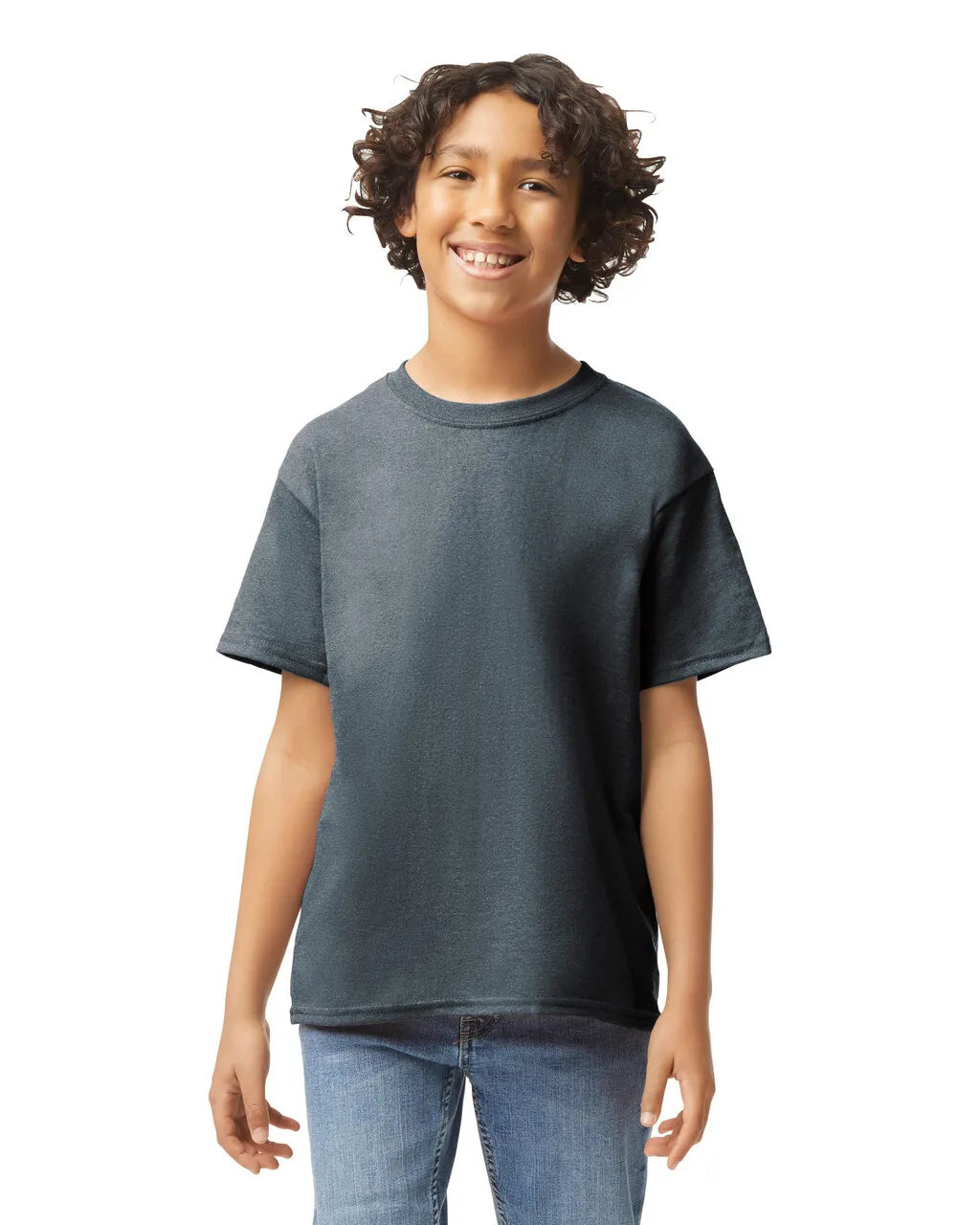 Custom Gildan 5000B Youth T-Shirt blank garment in Dark Heather