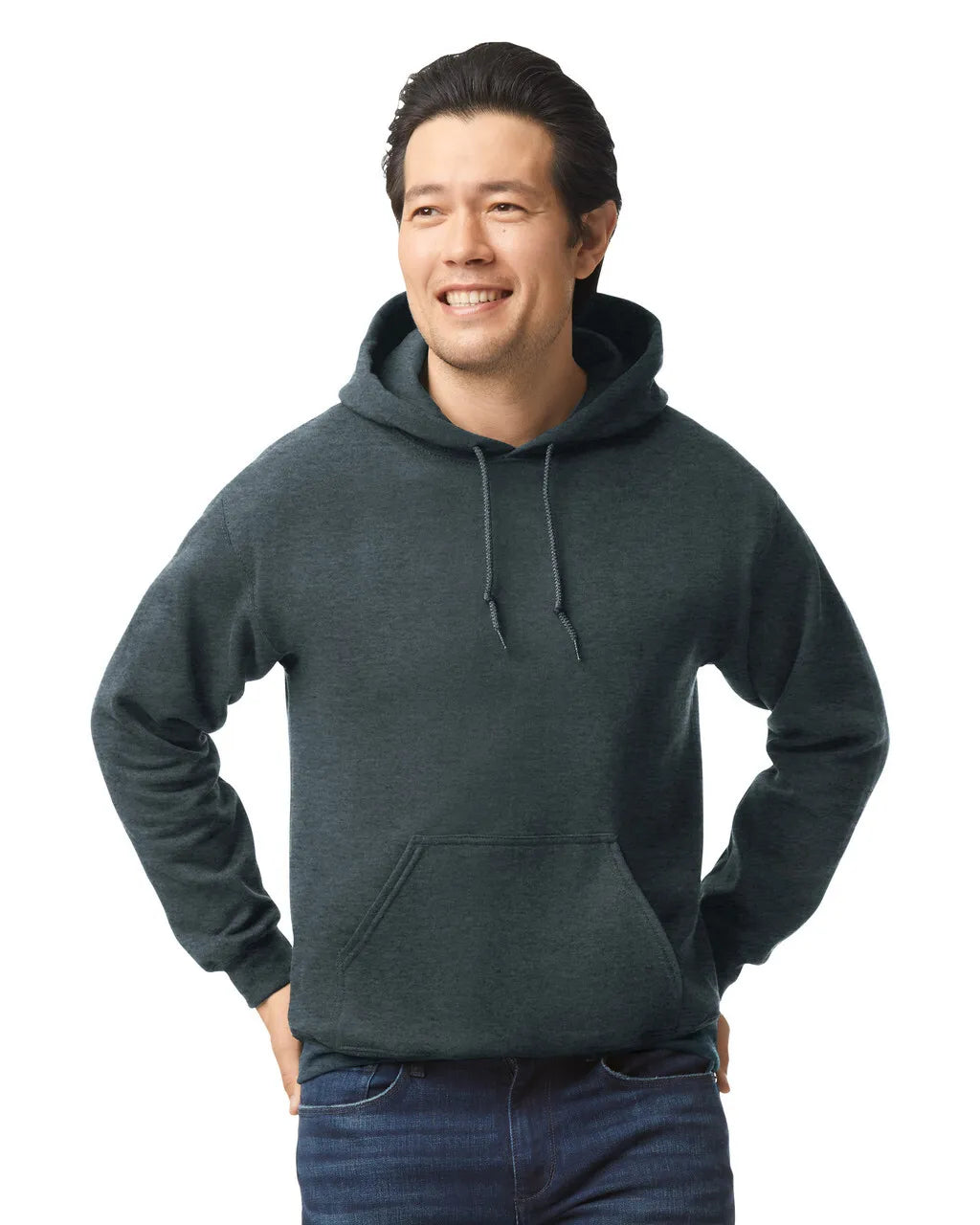 Custom Gildan 18500 Hoodies blank garment in Dark Heather