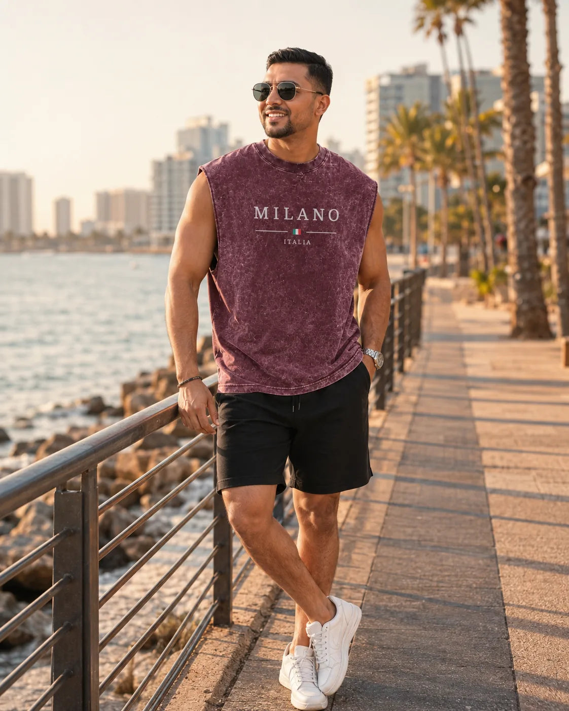 Milano Heritage Acid-Wash Sleeveless Tank - image 2
