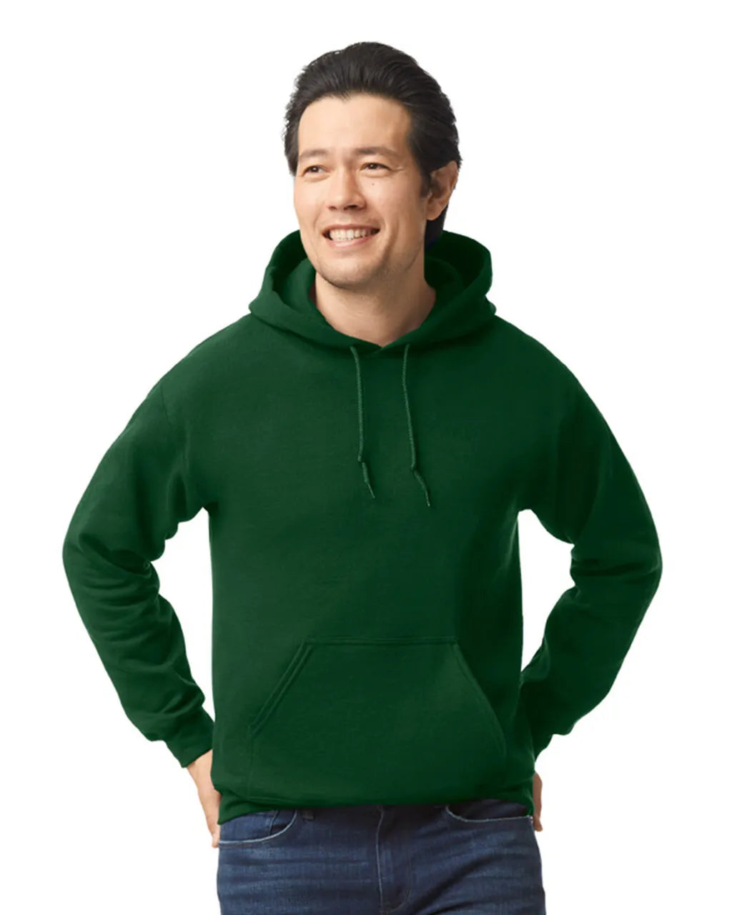 Custom Gildan 18500 Hoodies blank garment in Forest Green