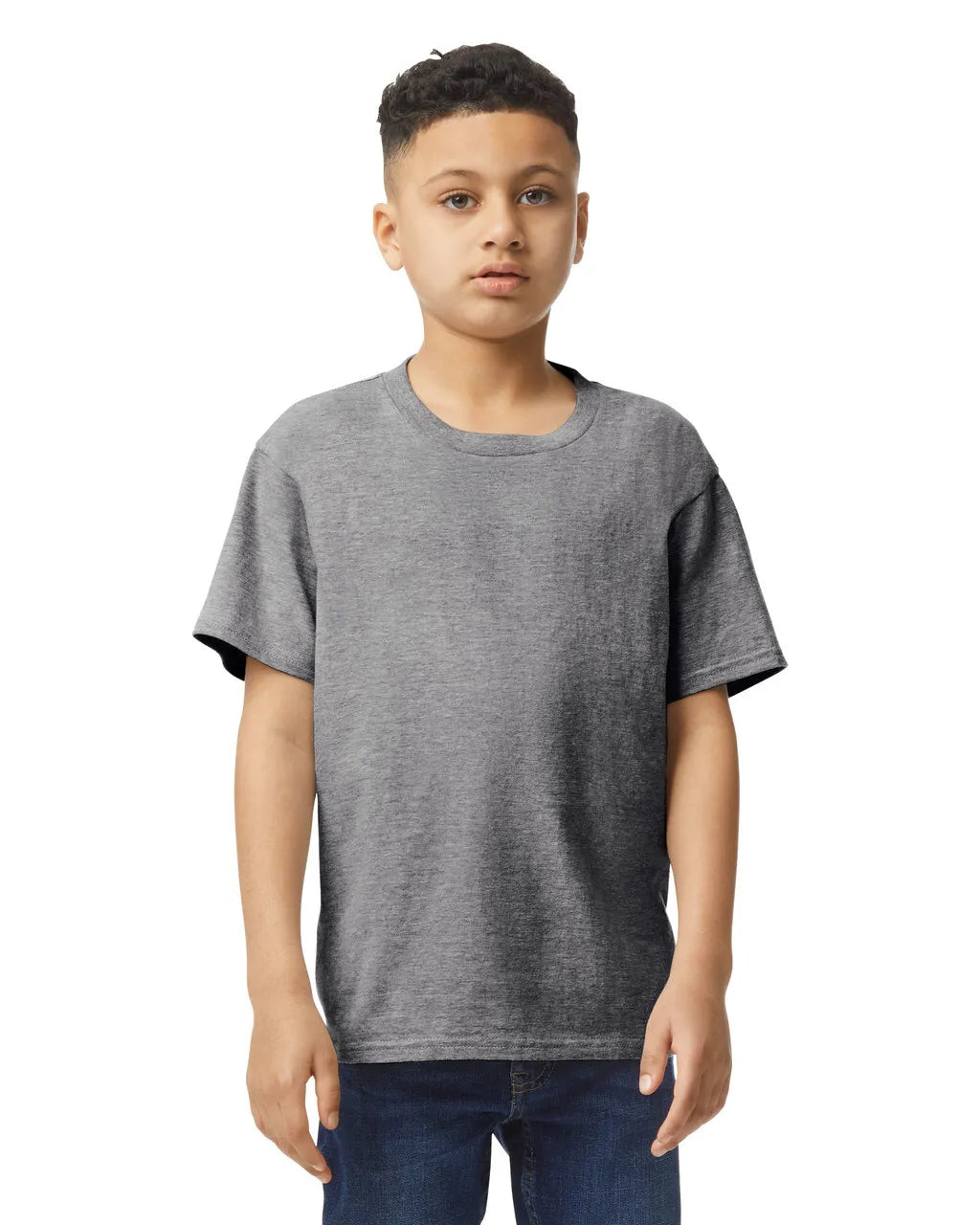 Custom Gildan 64000B Youth T-Shirt blank garment in Graphite Heather