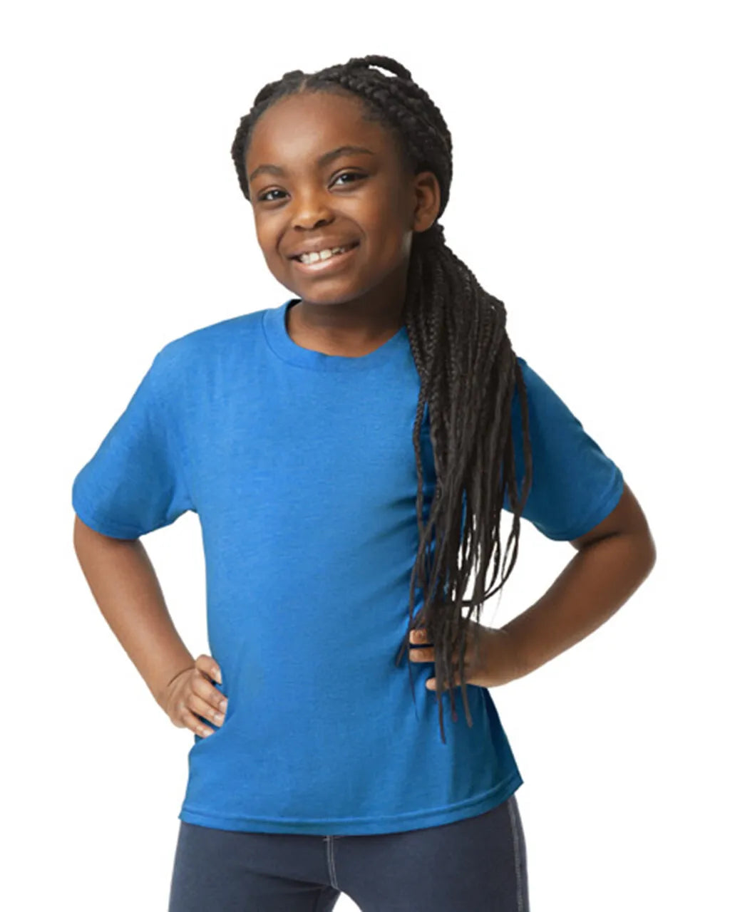 Custom Gildan 64000B Youth T-Shirt blank garment in Heather Royal