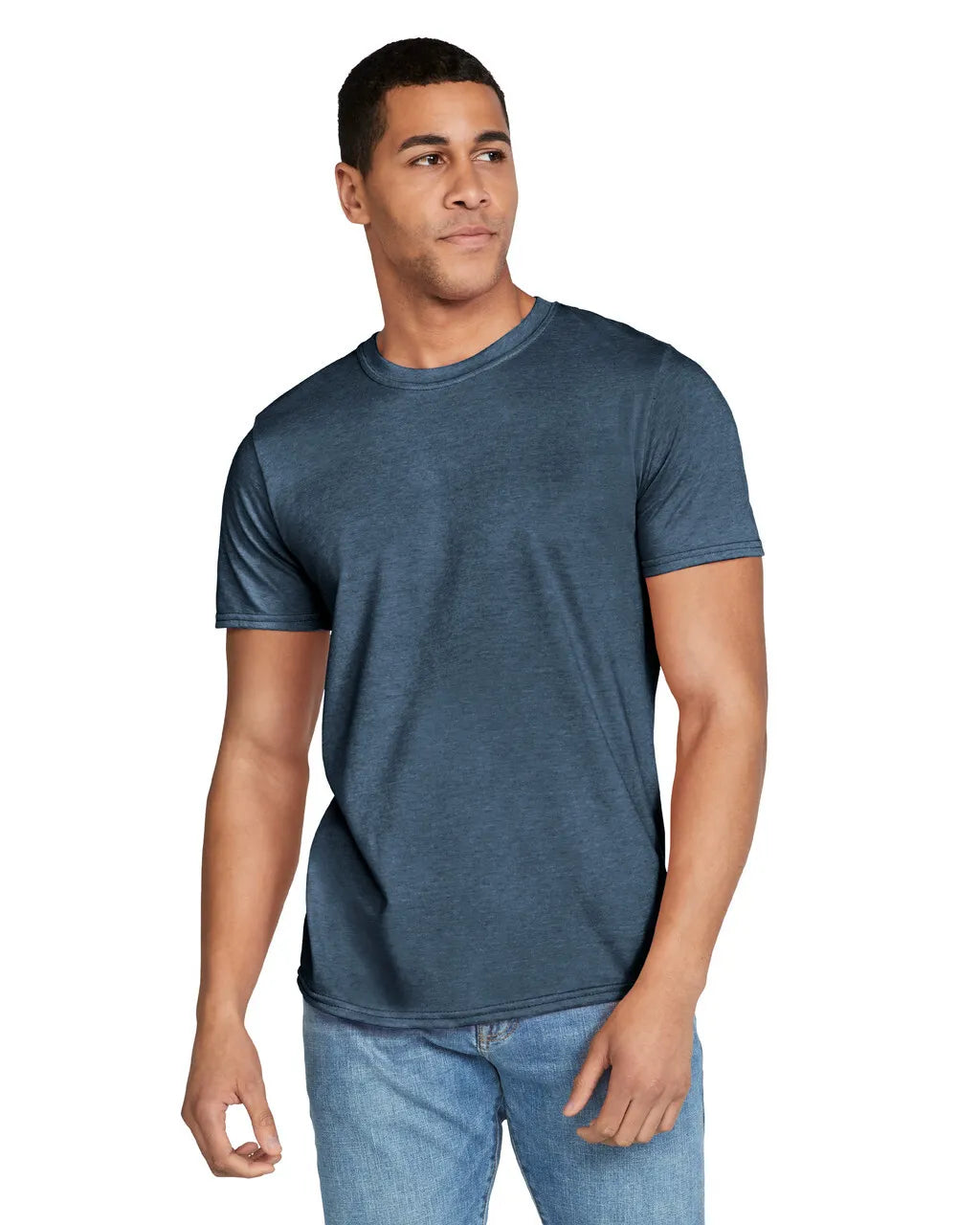 Custom Gildan 64000 T-Shirt blank garment in Heather Navy