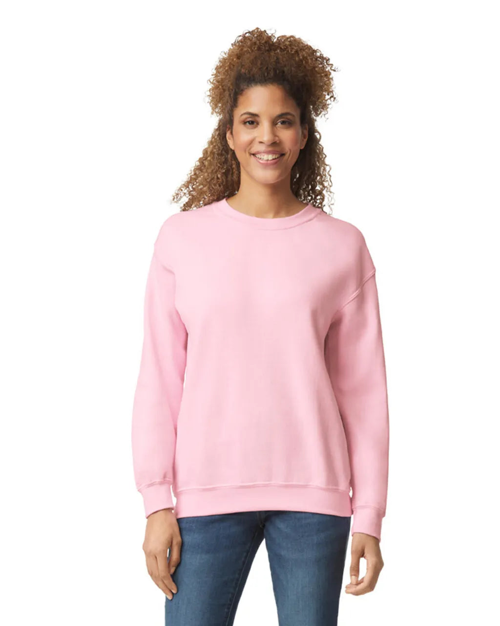 Custom Gildan 18000 Sweatshirt blank garment in Light Pink