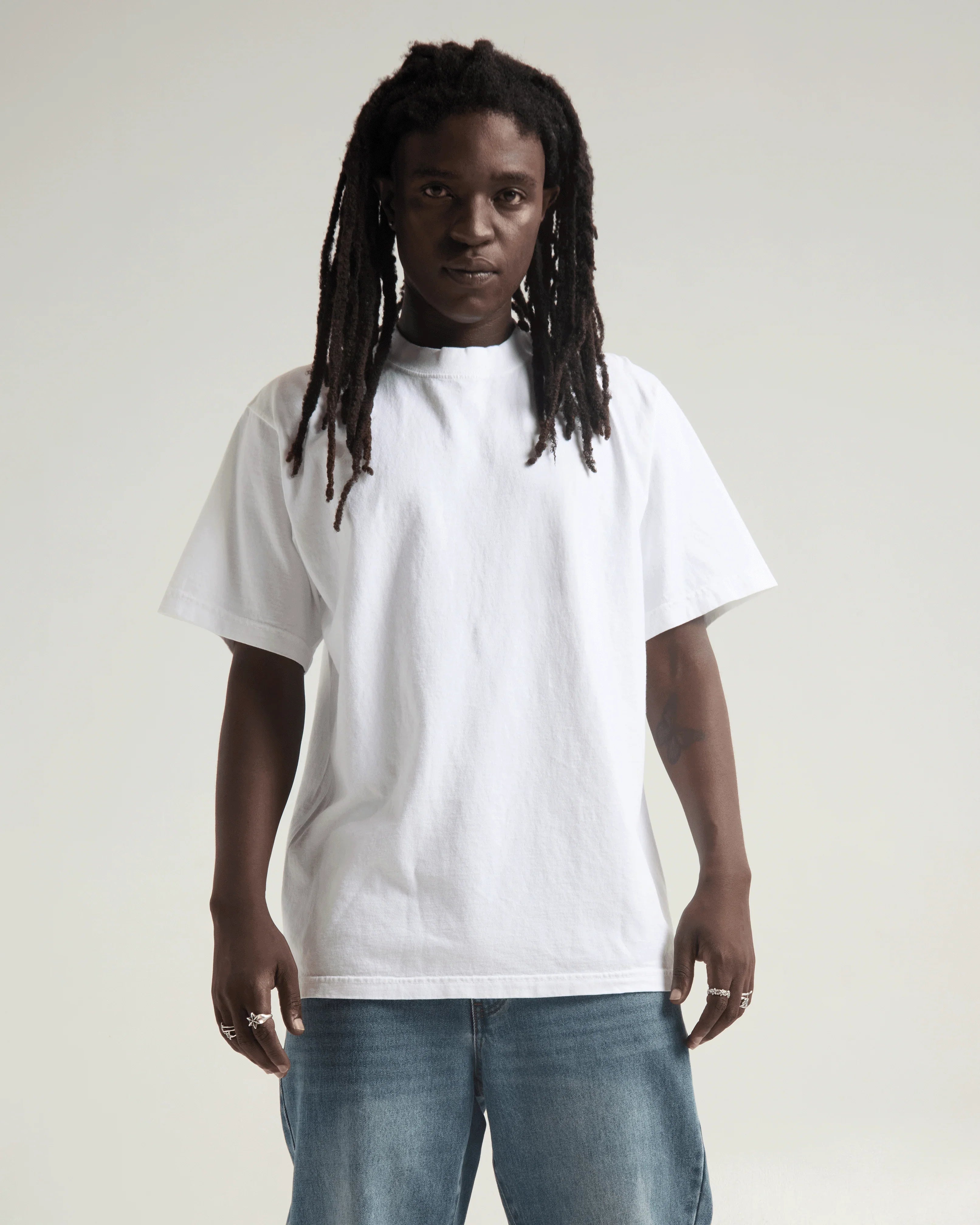 Custom Shaka Wear Max Heavyweight Garment Dye Short Sleeve 7.5 oz blank garment in White