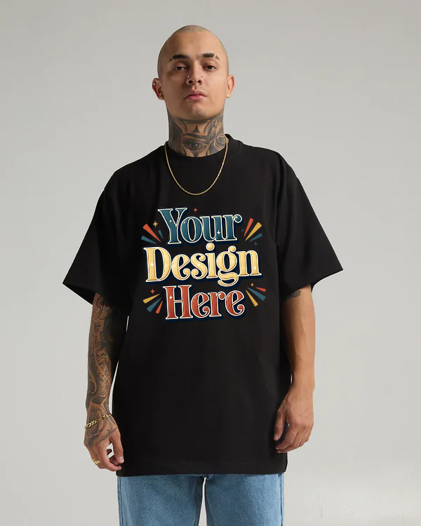 Custom Shaka Wear Max Heavyweight Short Sleeve 7.5 oz blank garment in Black