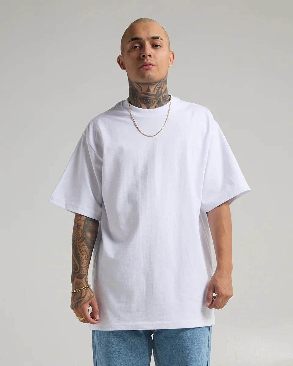 Custom Shaka Wear Max Heavyweight Short Sleeve 7.5 oz blank garment in White